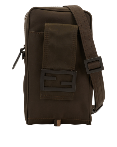 Baguette Phone Crossbody, &pound;320, Handbags, Brown, Nylon, Front view